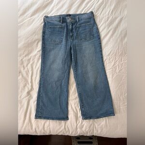 J Crew Factory Wide Leg Patch Pocket Jean 31 Petite